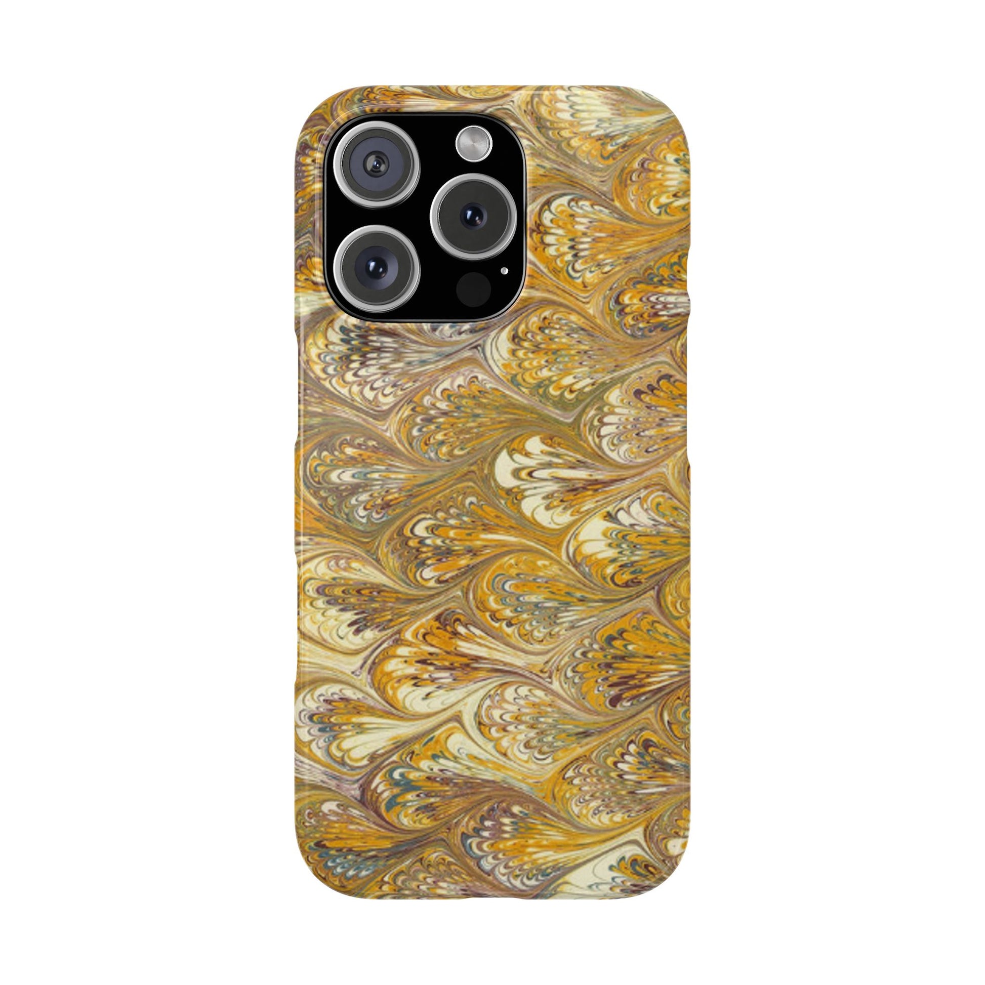 Golden Yellow Italian Marbled Designed, Slim Phone Cases, Case-Mate