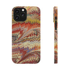 Marbled Design, Italy Feather Phone Case, Multi-Color, iPHONE16 Phone Cases and all sizes