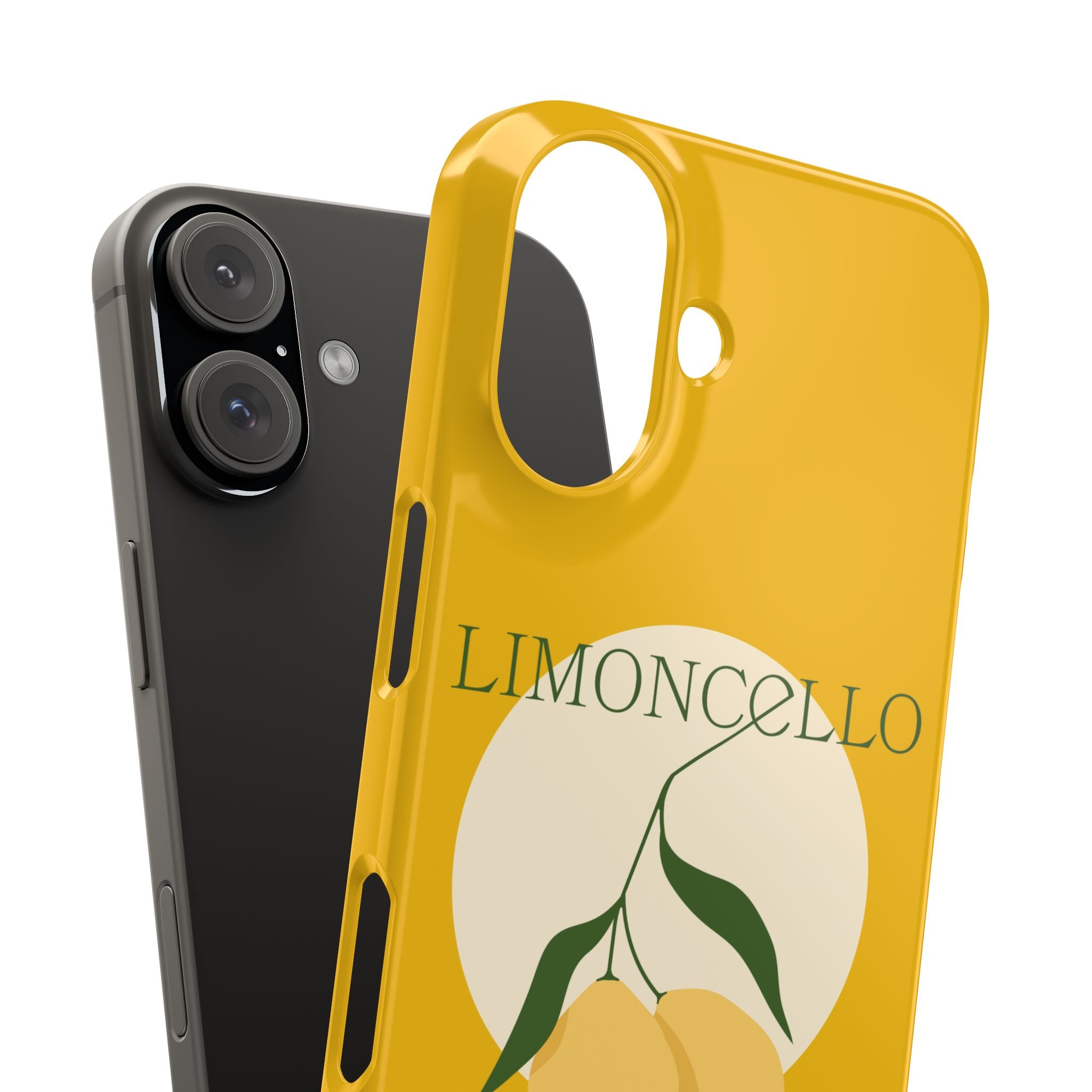Italian Limoncello Yellow Phone Cases with Lemons IPHONE16 and all sizes