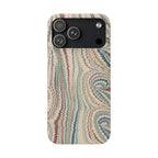 Beige Marbled Swirl Phone Case - Single Layer Slim Case