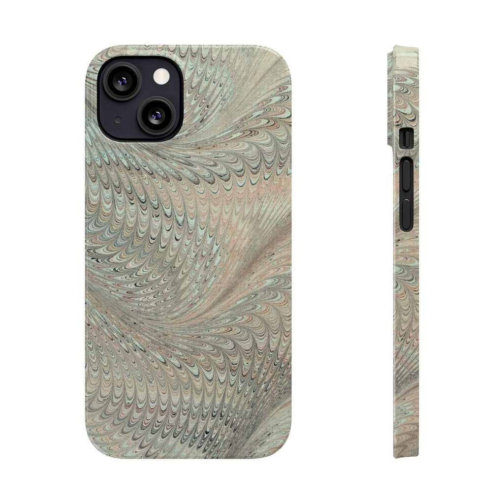 Mint + Green Italian Marbled Phone Case, Mag Safe