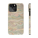 Beige Swirl Marbled Feather Phone Case