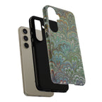 Green Peacock Marbled Phone Case — "Tough Cases" Ultra-Tough Protective Cover