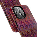 Burgundy + Lavender Feather Vintage Italian Marble - Dual Layer Phone Cases