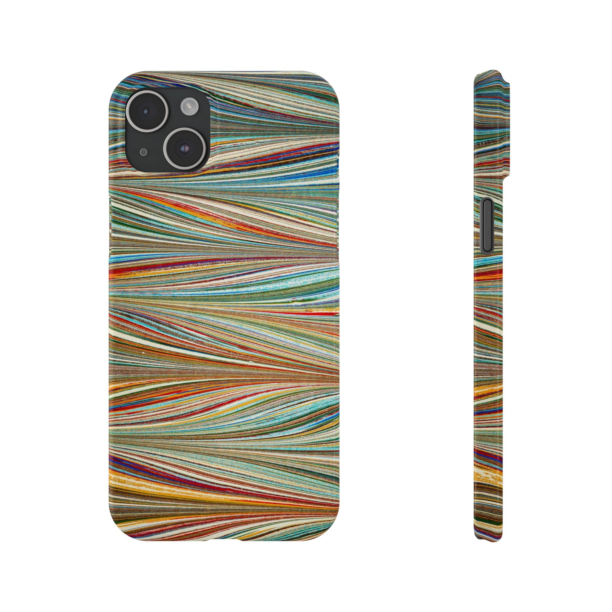 Traditional Hand-Marbled Florentine Multi-Colored Artwork for iPhone 17 and all sizes of iPhones