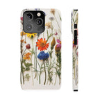 Floral Phone Cases, Slim Protective Cover, Pressed Flowers Design, iPhone 17 Case, Botanical Phone Accessories, Floral Theme Phone Case