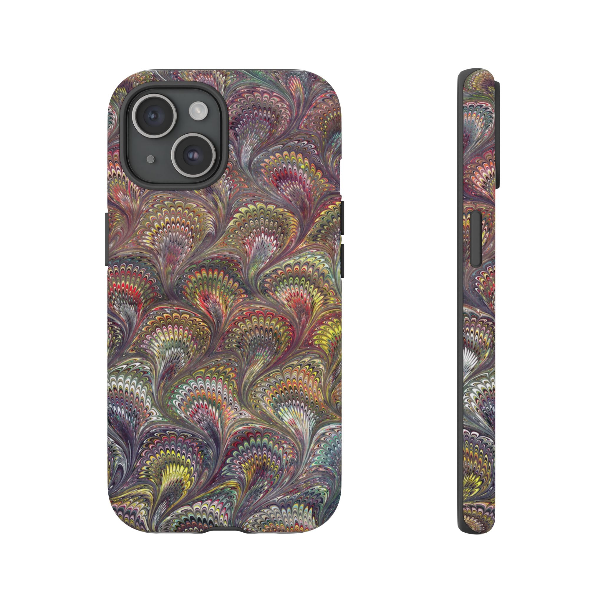 Vintage Marbled Tough Phone Case, Multi-Color Dual Case
