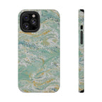 Mint Green Marbled Swirl Phone Case - Dual Layer