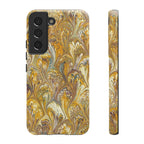 Golden Yellow Marbled Italian Phone Case - Dual Layer - Matte or Glossy