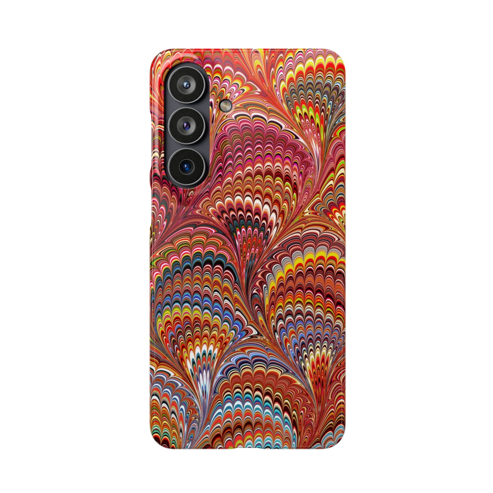 Red Marbled Swirl Phone Case - Single Layer Slim Case