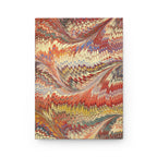 Vintage Italian Marbled Hardcover Journal - Orange, Yellow, and Beige