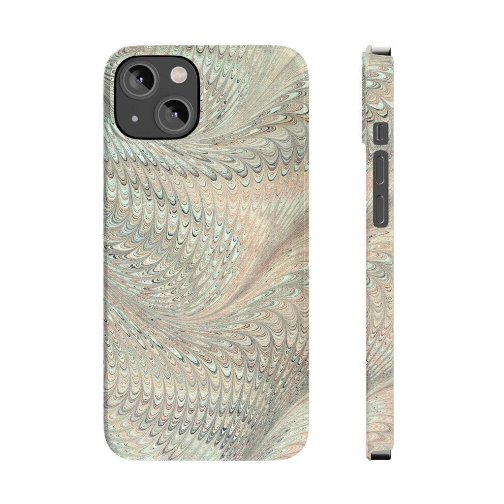 Mint + Green Italian Marbled Phone Case, Mag Safe