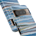 Blue Marbled Phone Cases iPhone 16 + Samsung + Apple + Google - all models, Vintage Marbled Design - Tough Cases
