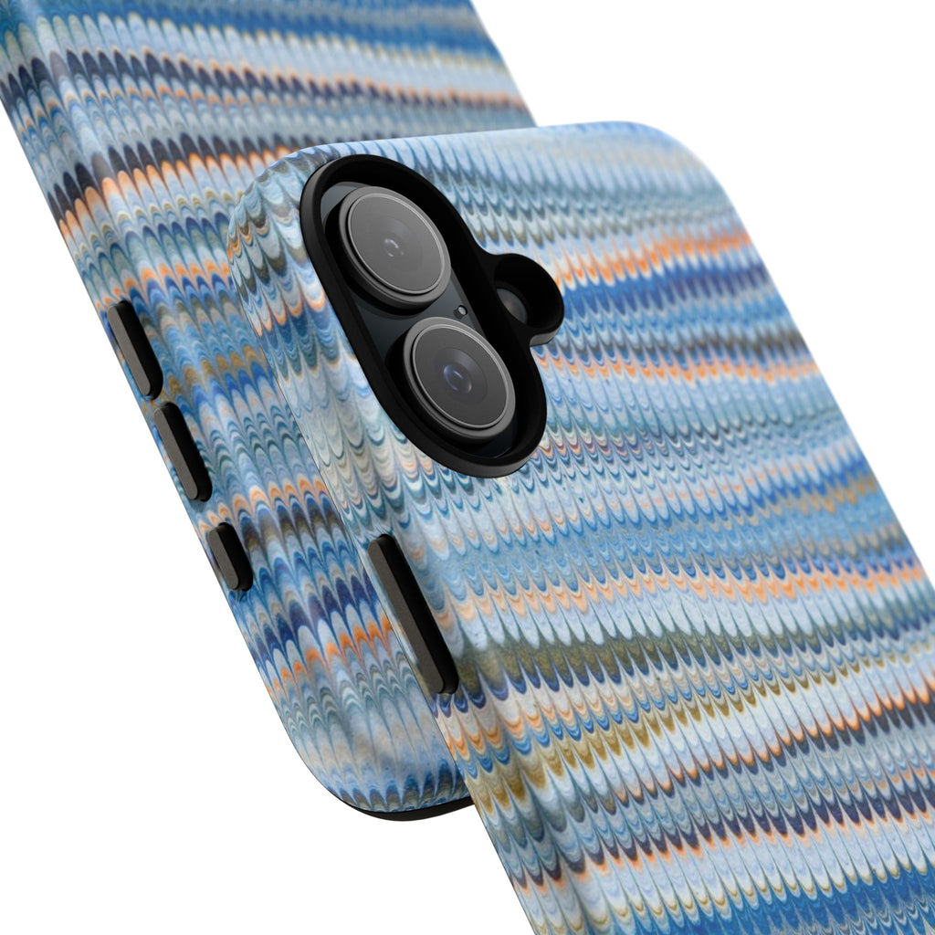 Blue Marbled Phone Cases iPhone + Samsung - all models, Vintage Marbled Design - Tough Cases