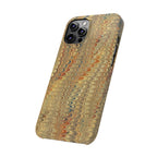 Phone Cases - Golden Fall Neutrals Italian Marbled Design, Gift for Art Lovers, Customizable and Stylish