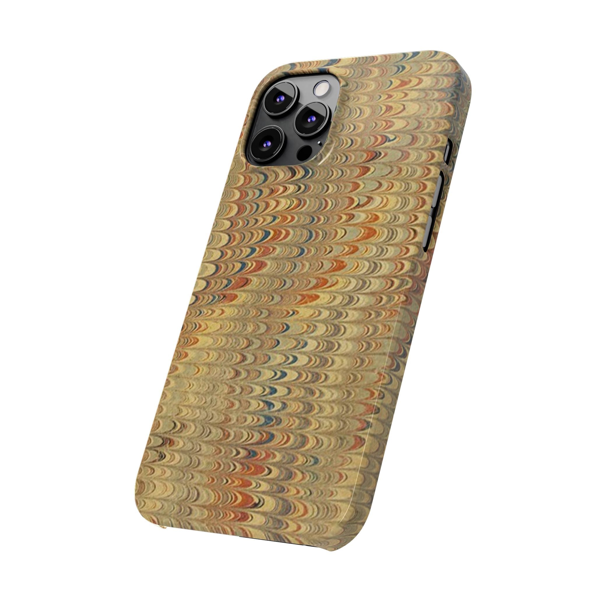 Phone Cases - Golden Fall Neutrals Italian Marbled Design, Gift for Art Lovers, Customizable and Stylish