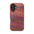 Red, Burgundy, Lavender, and Gold - Mag Safe Marble iPhone Case - Impact-Resistant Dual Layer