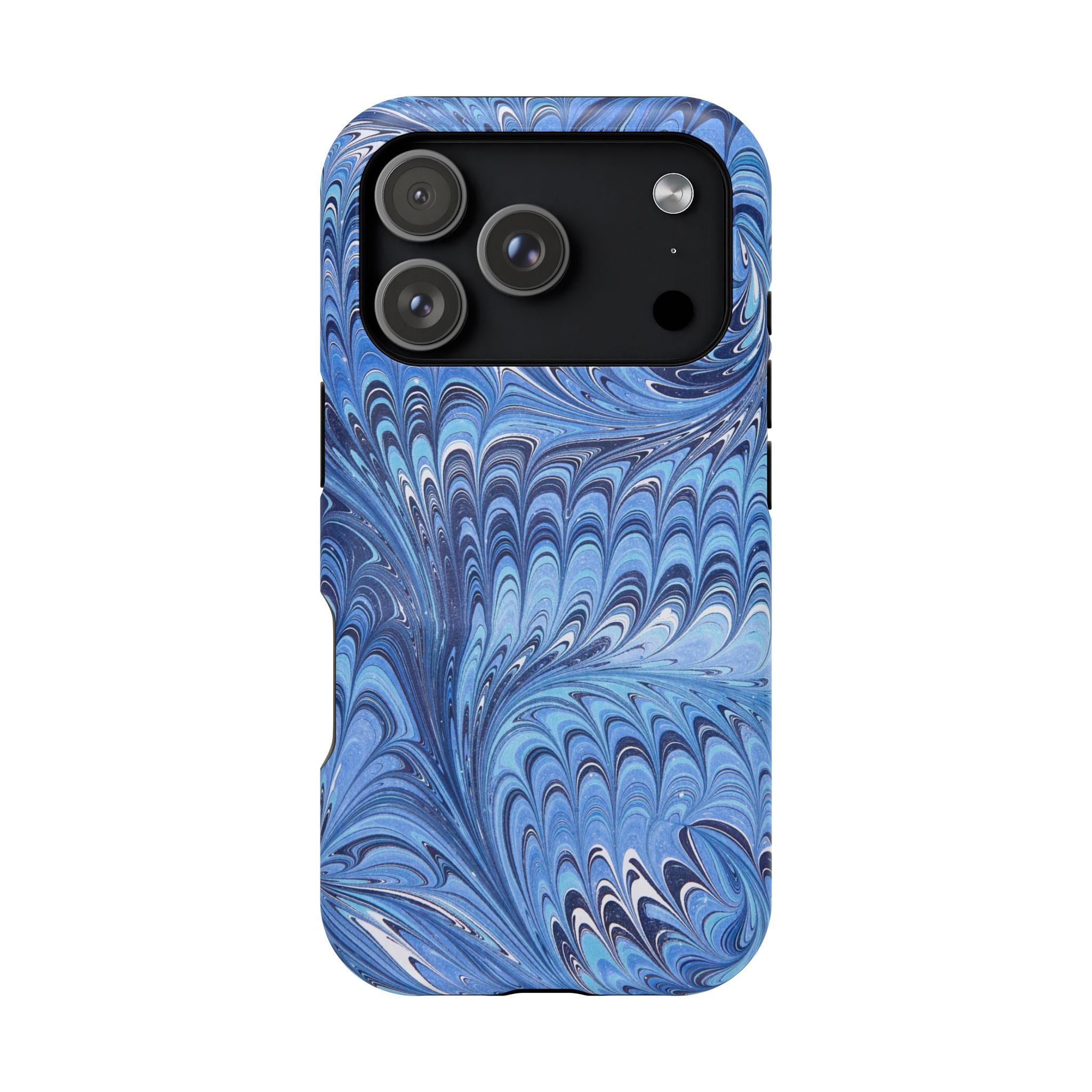 Blue Marbled Swirl Phone Case - Dual Layer Case