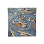 Italian Marbled Blue Note Cube – Decorative Note Block