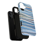 Blue Marbled Phone Cases iPhone 16 + Samsung + Apple + Google - all models, Vintage Marbled Design - Tough Cases