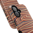 Neutrals Burgundy, Beige, Rust Hues Italian Vintage Marble Design Phone Case for Apple + Samsung