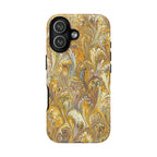 Golden Yellow Marbled Italian Phone Case - Dual Layer - Matte or Glossy