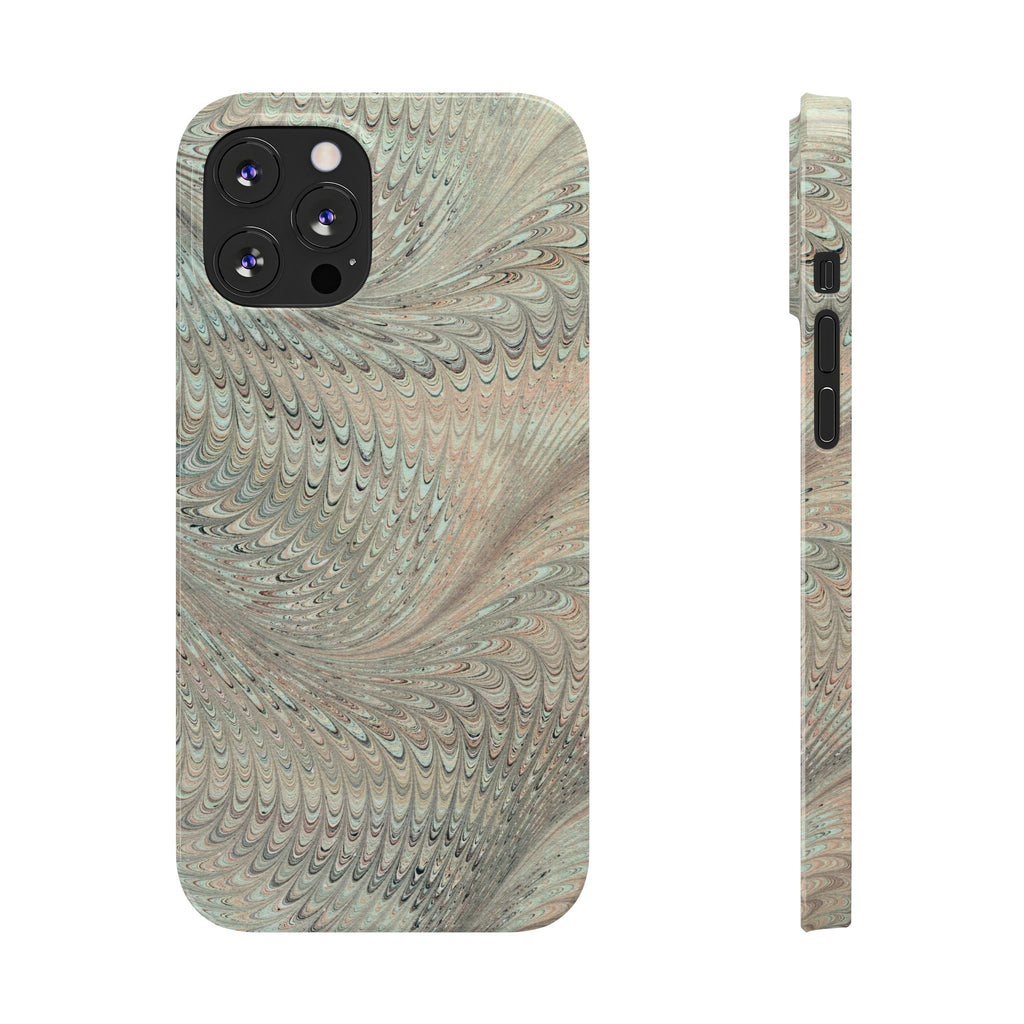 Mint + Green Italian Marbled Phone Case, Mag Safe