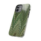 Deep Green Marble Italian Tough Phone Case — Durable Marbled Phone Case