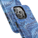 Blue Marbled Swirl Phone Case - Dual Layer Case
