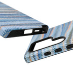 Blue Marbled Phone Cases iPhone 16 + Samsung + Apple + Google - all models, Vintage Marbled Design - Tough Cases
