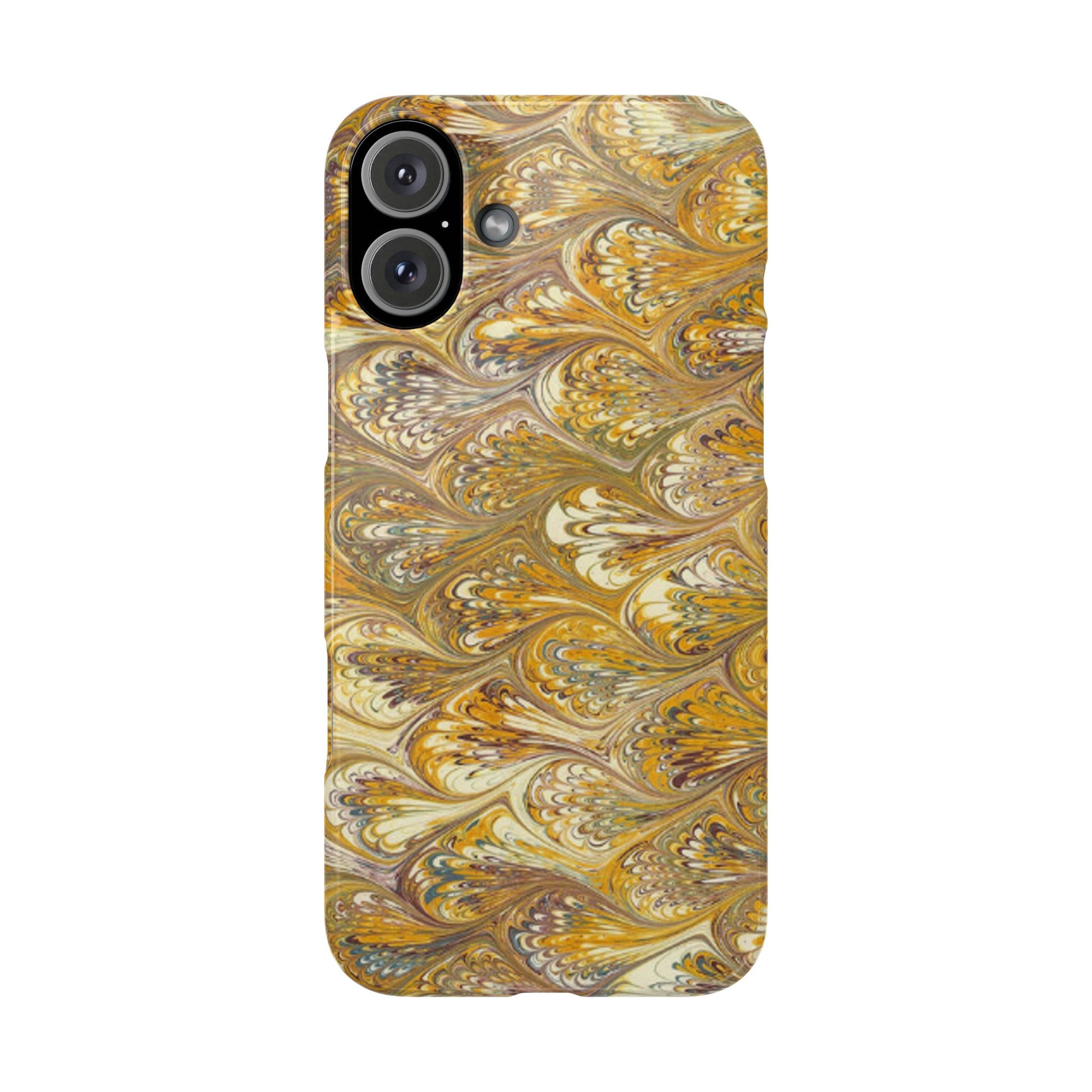 Golden Yellow Italian Marbled Designed, Slim Phone Cases, Case-Mate