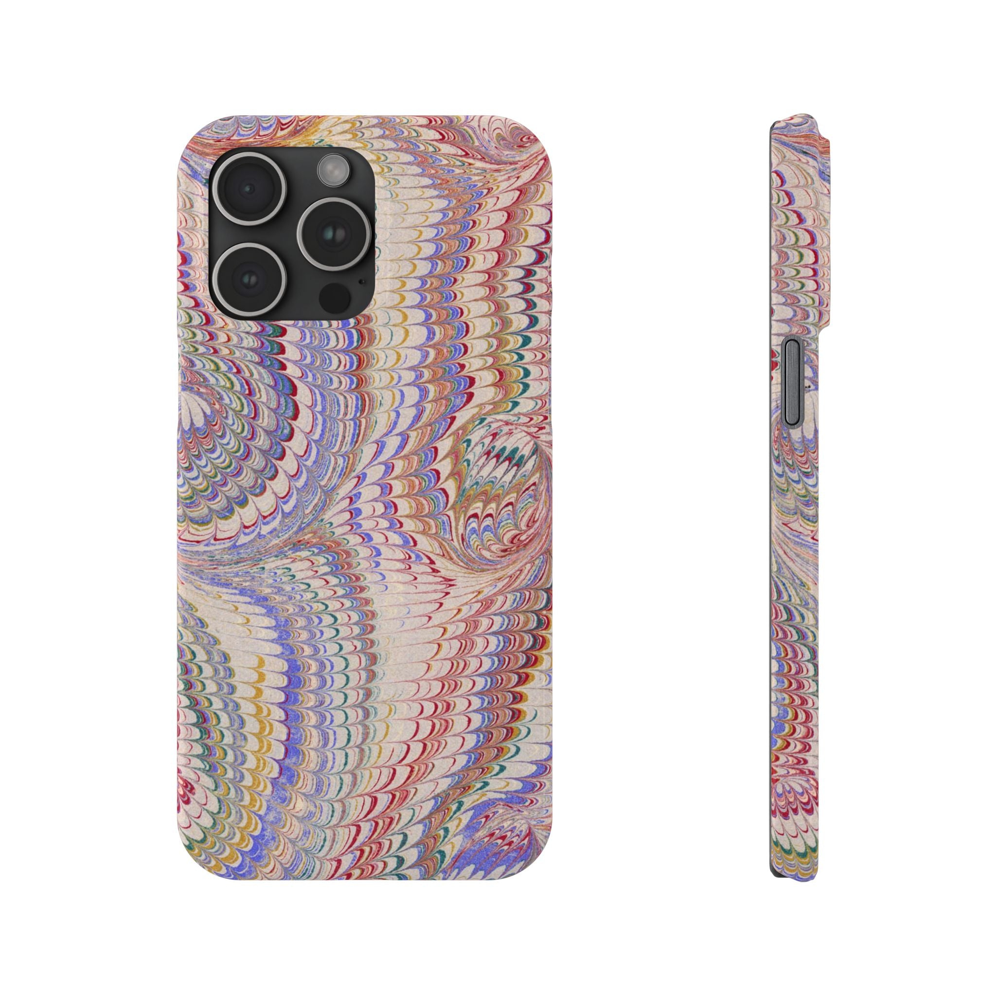 Pink Pastel Marbled Design, Italy Feather IPHONE17 + All Phone Cases