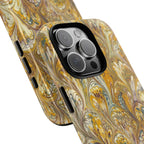 Golden Yellow Marbled Italian Phone Case - Dual Layer - Matte or Glossy
