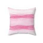 Pink Water Colors Square Pillow includes Pillow, Hidden Zipper