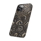 Black Italian Marble Design Slim iPhone 17 + all models Phone Cases