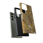 Golden Yellow Marbled Italian Phone Case - Dual Layer - Matte or Glossy