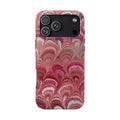 Pretty in Pink - Peacock Marble Italian Tough Phone Case — Durable Marbled Phone Case