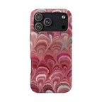 Pretty in Pink - Peacock Marble Italian Tough Phone Case — Durable Marbled Phone Case