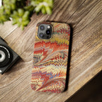Marbled Design, Italy Feather Phone Case, Multi-Color, iPHONE16 Phone Cases and all sizes