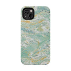 Mint Green Marbled Swirl Phone Case - Dual Layer