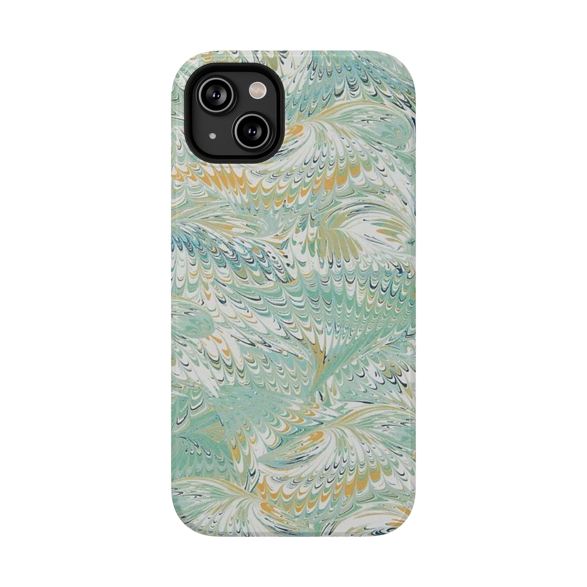 Mint Green Marbled Swirl Phone Case - Dual Layer