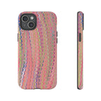 Pink Pastels Feather Marbled Vintage Design iPhone 16 + Samsung + Apple + Google - all models