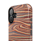Neutrals Burgundy, Beige, Rust Hues Italian Vintage Marble Design Phone Case for Apple + Samsung