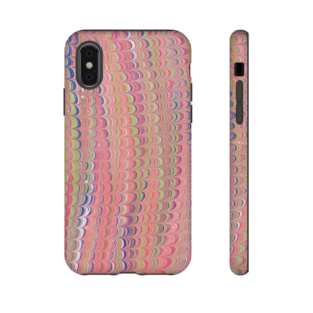 Pink Pastels Feather Marbled Vintage Design iPhone 16 + Samsung + Apple + Google - all models