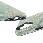Mint Green Marbled Swirl Phone Case - Dual Layer
