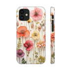 Pink Floral Pressed Flowers - Slim Case