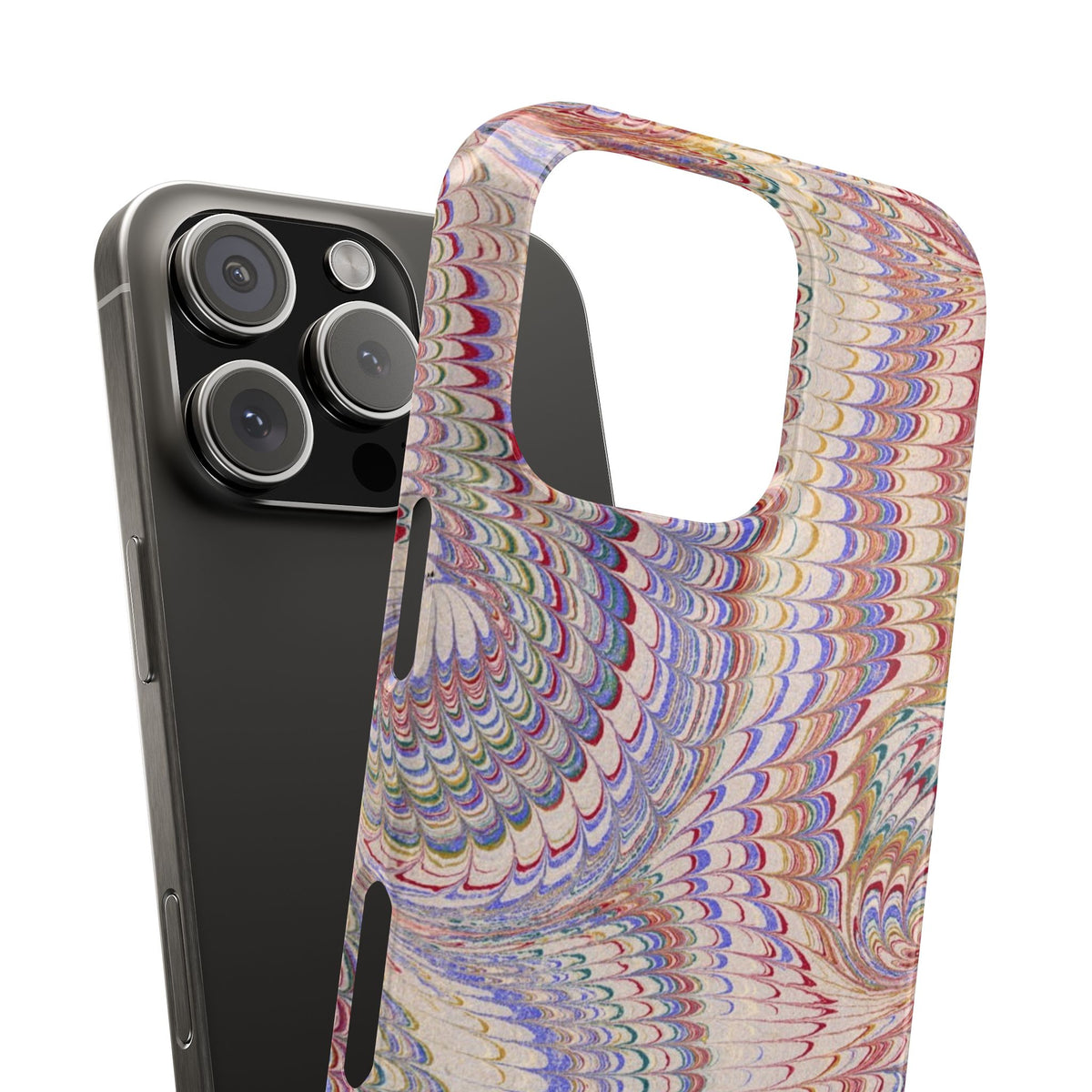Pink and Lavender Marbled Swirl Phone Case - Single Layer Slim Case