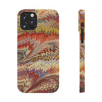 Marbled Design, Italy Feather Phone Case, Multi-Color, iPHONE16 Phone Cases and all sizes
