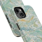 Mint Green Marbled Swirl Phone Case - Dual Layer