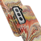 Marbled Swirl Tough Phone Case - Red Rust Orange Fall Colors, Heavy Duty Case. Alternative: Protective Phone Cover, Durable Smartphone Case,